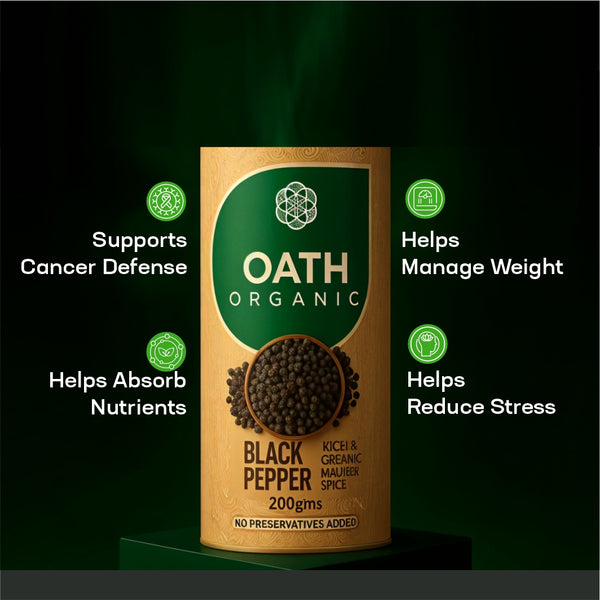 Organic Black Peppers - 200g