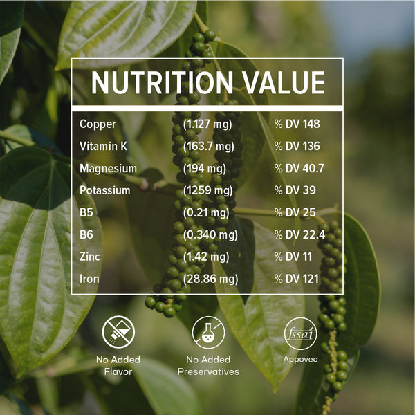 Organic Black Peppers - 200g