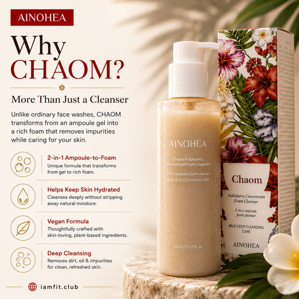 Korean Chaom Nobleberry Concentrate Foam Cleanser