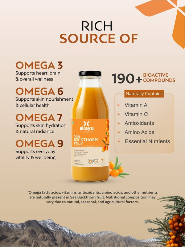 Akayu Sea Buckthorn Pulp 300ml