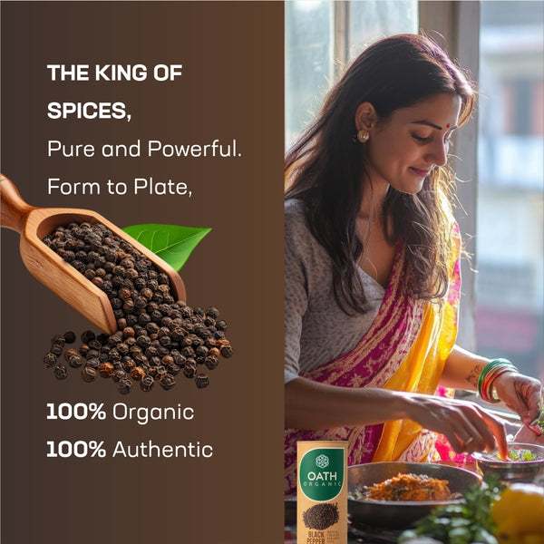 Organic Black Peppers - 200g