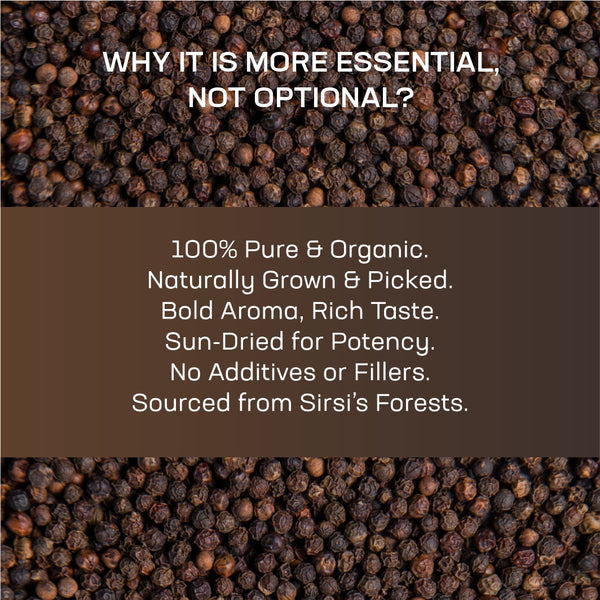 Organic Black Peppers - 200g