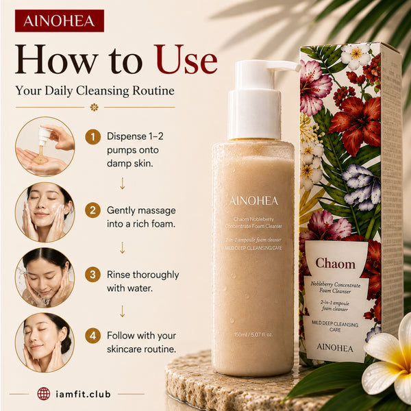 Korean Chaom Nobleberry Concentrate Foam Cleanser